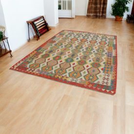 Dywan kilim Chobi 203x297 – ręcznie tkany z Afganistanu