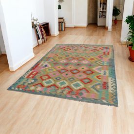   Kilim wełniany Chobi 203x298 – ręcznie tkany z Afganistanu