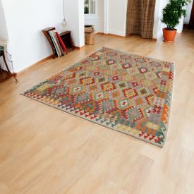 Kilim afgański Chobi 200x308 ręcznie tkany kilim etniczny