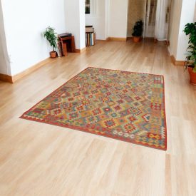  Etniczny dywan kilim Chobi 211x293 – ręcznie tkany z Afganistanu