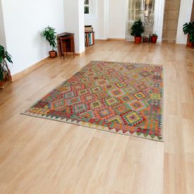 Dywan kilim Chobi 202x293 – ręcznie tkany z wełny