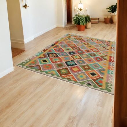 Dywan Kilim etniczny Chobi 195x303 ręcznie tkany dywan Kelim