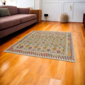   Dywan Kilim wełniany Chobi 250x296 ręcznie tkany Kilim afgański