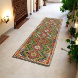   Chodnik Kilim ręcznie tkany afgański 80x285 dywan Kilim ręcznie tkany