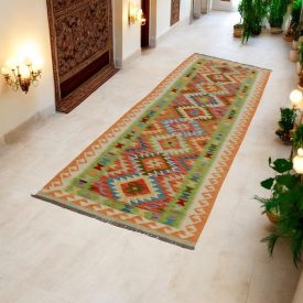 Chodnik Kilim Maimana 84x302 ręcznie tkany kilim afgański