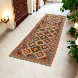 Chodnik Kilim afgański 84x302 dywan Kilim ręcznie tkany