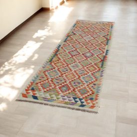   Chodnik dywanowy Kilim Chobi 89x293 ręcznie tkany kelim wełniany
