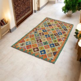   Chodnik dywanowy Kilim Chobi 82x188 ręcznie tkany kilim afgański