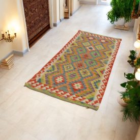 Chodnik Kilim ręcznie tkany 88x230 Dywan Kilim Maimana