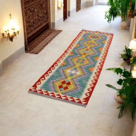 Chodnik Kilim wełniany Chobi 67x242 ręcznie tkany Kilim afgański