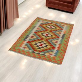   Dywan Kilim wełniany Chobi 83x119 ręcznie tkany Kilim afgański