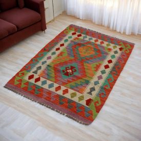   Dywan Kilim wełniany Chobi 79x118 ręcznie tkany Kilim afgański