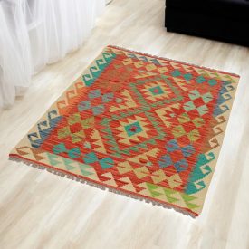 Ręcznie tkany Kilim 88x122 Dywan Kilim Maimana