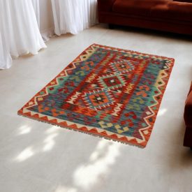   Dywan Kilim etniczny Chobi 101x147 ręcznie tkany dywan Kelim
