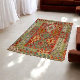   Dywan Kilim wełniany Chobi 102x152 ręcznie tkany Kilim afgański