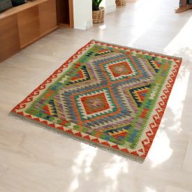 Kilim afgański Chobi 110x161 ręcznie tkany kilim etniczny