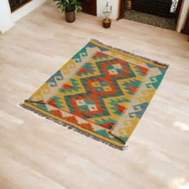 Ręcznie tkany Kilim 62x87 Dywan Kilim Maimana