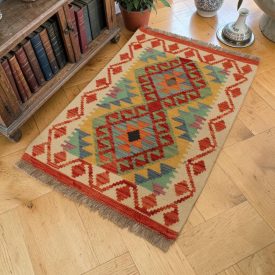 Kilim Afgański Chobi 60x87 – ręcznie tkany, etniczny
