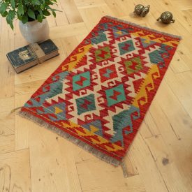   Etniczny dywan kilim Chobi 60x100 – z Afganistanu, autentyczny