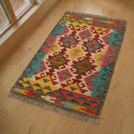 Kilim wełniany 59x92 – ręcznie tkany