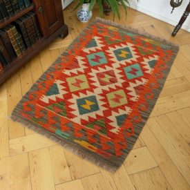   Ręcznie tkany kilim 61x84 – z Afganistanu, etniczny, autentyczny