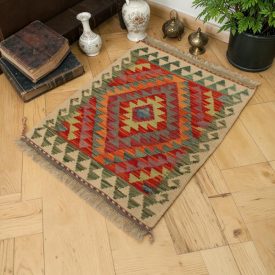 Ręcznie tkany kilim 62x82 – z wełny, z Afganistanu