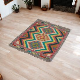   Dywan Kilim wełniany Chobi 70x97 ręcznie tkany Kilim afgański