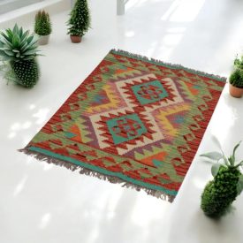 Ręcznie tkany Kilim 65x93 Dywan Kilim Maimana