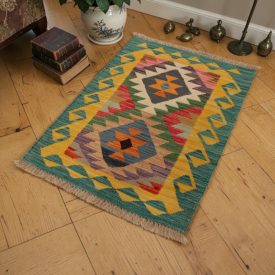 Etniczny dywan kilim Chobi 60x86 – ręcznie tkany