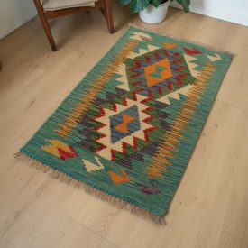 Etniczny dywan kilim Chobi 63x90 – z wełny, z Afganistanu