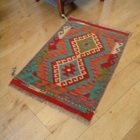 Kilim wełniany 63x90 – ręcznie tkany z Afganistanu