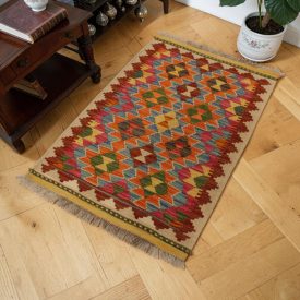 Dywan kilim Chobi 61x87 – ręcznie tkany, etniczny