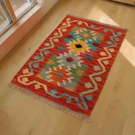 Dywan kilim Maimana 65x103 – ręcznie tkany z Afganistanu