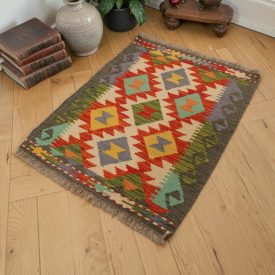 Dywan kilim Chobi 67x93 – ręcznie tkany, etniczny