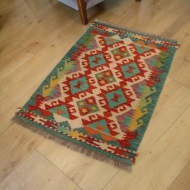 Kilim Afgański Chobi 63x92 – ręcznie tkany