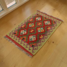 Kilim wełniany 63x90 – ręcznie tkany z Afganistanu