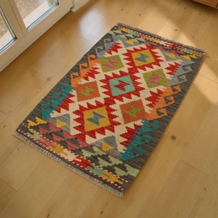 Ręcznie tkany kilim 60x90 – z wełny, z Afganistanu