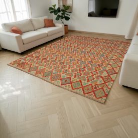   Dywan kilim Chobi 305x391 – ręcznie tkany z wełny w Afganistanie