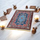 Jedwabny dywan tkany maszynowo SILKEN 70x110 akrylowy dywan turecki