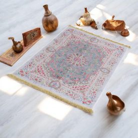   Jedwabny dywan tkany maszynowo SILKEN 70x110 akrylowy dywan turecki