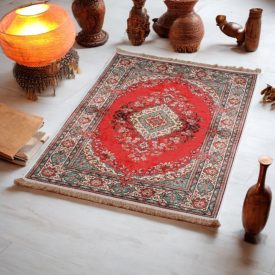   Jedwabny dywan tkany maszynowo SILKEN 70x110 akrylowy dywan turecki