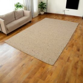 Gruby dywan wełniany 197x305 gładki dywan do salonu