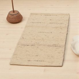 Gruby dywan wełniany 60x108 gładki dywan do salonu