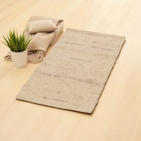 Gruby dywan wełniany 60x107 gładki dywan do salonu