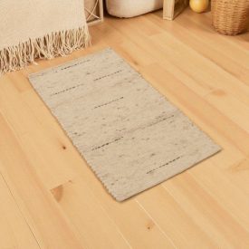 Gruby dywan wełniany 60x115 gładki dywan do salonu