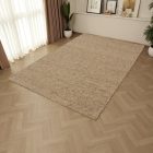 Gruby dywan wełniany szary 160x250 jednokolorowy dywan do salonu