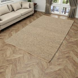 Gruby dywan wełniany 160x250 jednokolorowy dywan do salonu
