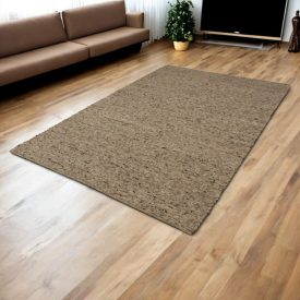 Gruby dywan wełniany 200x300 jednokolorowy dywan do salonu
