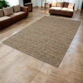 Gruby dywan wełniany 200x300 jednokolorowy dywan do salonu