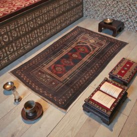   Dywan do modlitwy Mushwani 85x135 ręcznie tkany dywan nomadyczny